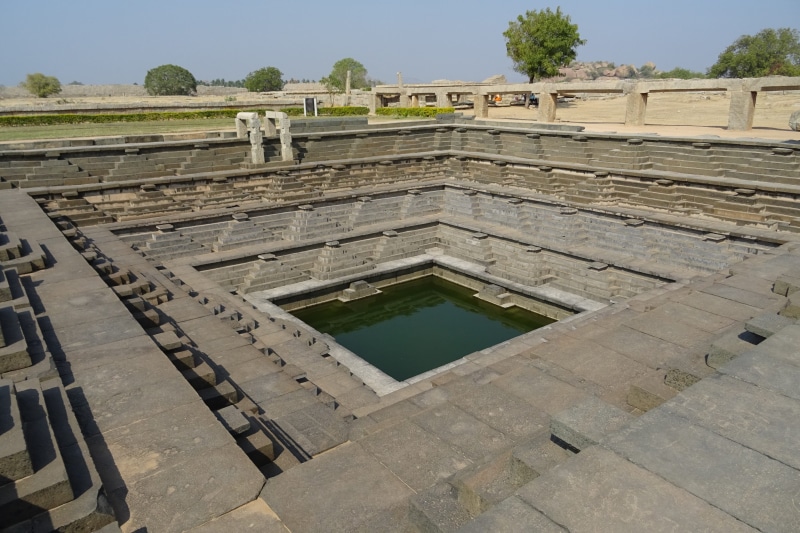 india, stone, the past, Hampi, plant, travel destinations, heritage, day, temple, history, Tank, architecture, 2K, indian, old ruin, outdoors, monument