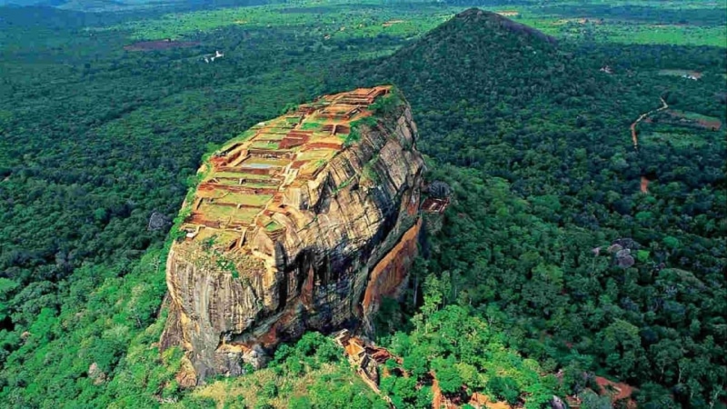 rock, hill, lion rock, mount scenery, nature, green color, 1080P, sigirya, unesco world heritage, ancient, beauty in nature, land, tranquility, dambulla