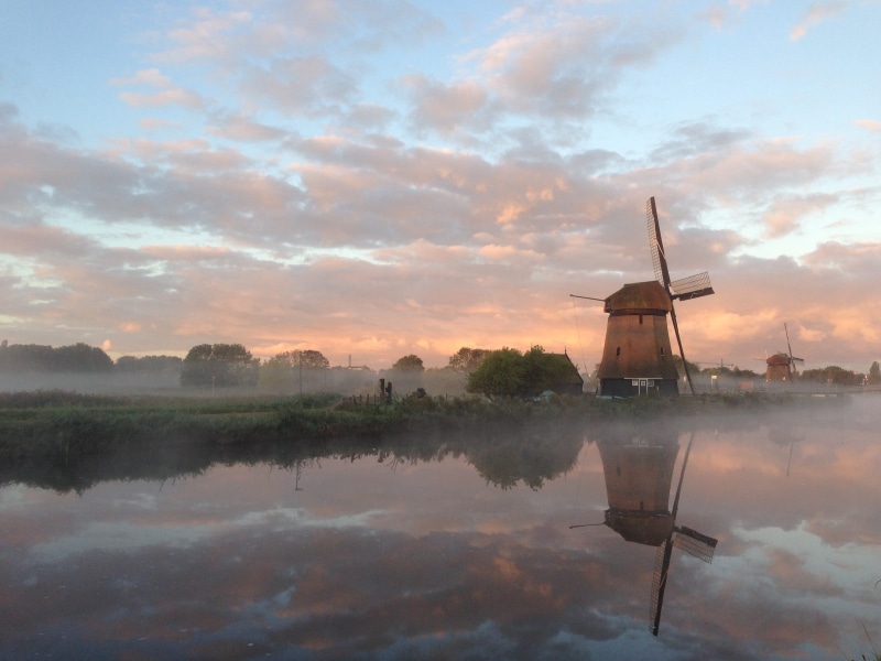 sunset, landscape, environment, outdoors, traditional windmill, mill, dutch, kinderdijk, Alkmaar, scenics - nature, Mill, nature, Dutch, no people, alternative energy