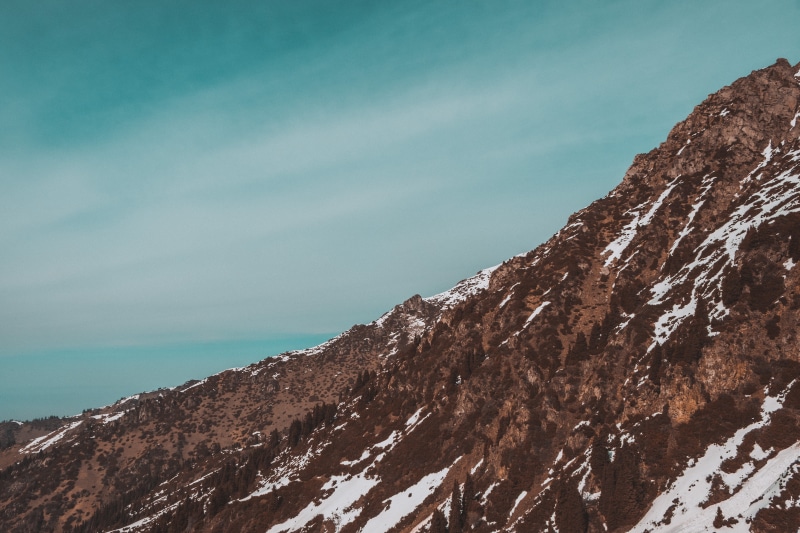 nature, rock formation, day, beautiful, alma-ata, mountain range, snowcapped mountain, water, shymbulak, tranquil scene, mountain peak, landcape, 5K, snow