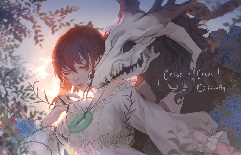 Elias Ainsworth, Mahou Tsukai no Yome, Pixiv, Fuwaffy, Fanart From Pixiv, Hatori Chise, The Ancient Magus Bride, 2K, Fanart