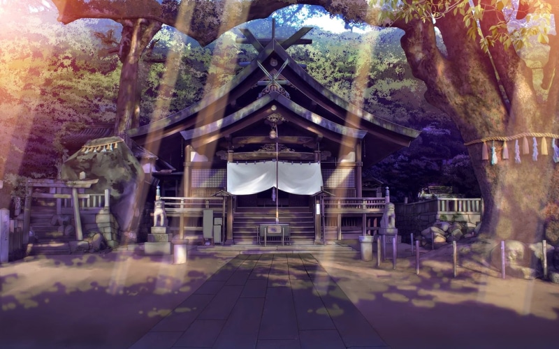 Tree, plant, spirituality, architecture, day, outdoors, building, built structure, no people, shrine, The Rays Of The Sun, Japanese Temple, belief, place of worship