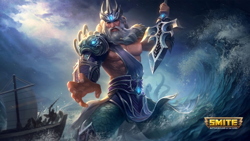 Video Game, 1080P, Poseidon (Smite), Smite