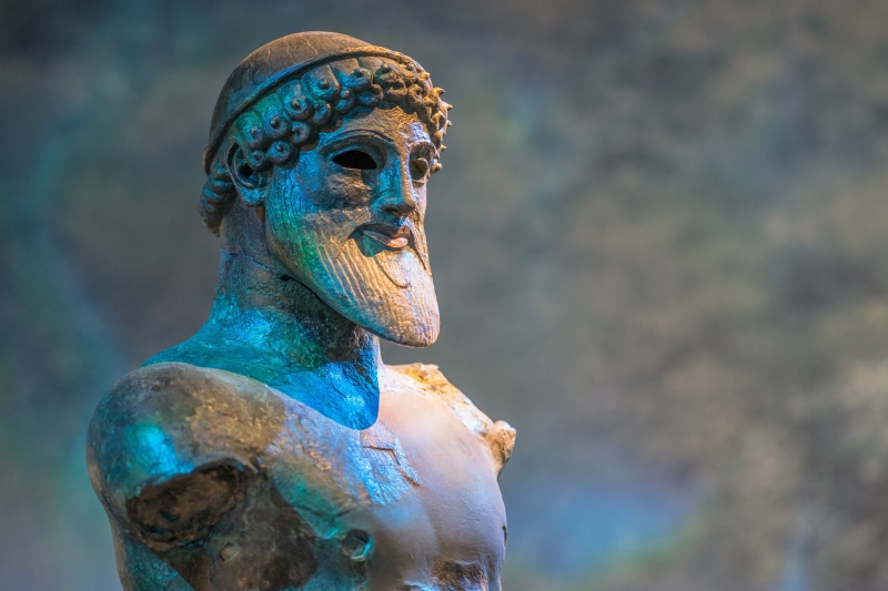 history, god, craft, focus on foreground, no people, figurine, blue, creativity, sculpture, god of the sea, art and craft, male likeness, representation