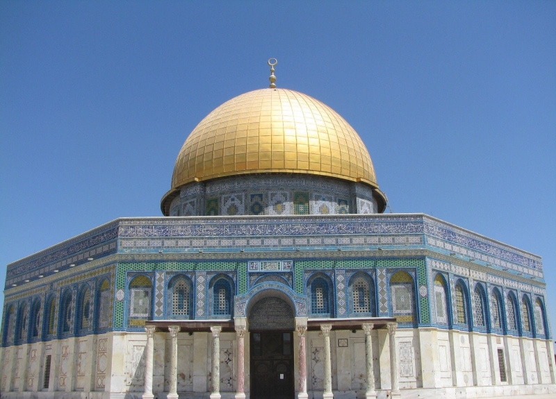 belief, no people, Temple, Dome Of The Rock, built structure, arch, 720P, place of worship, outdoors, travel destinations, architectural column, nature