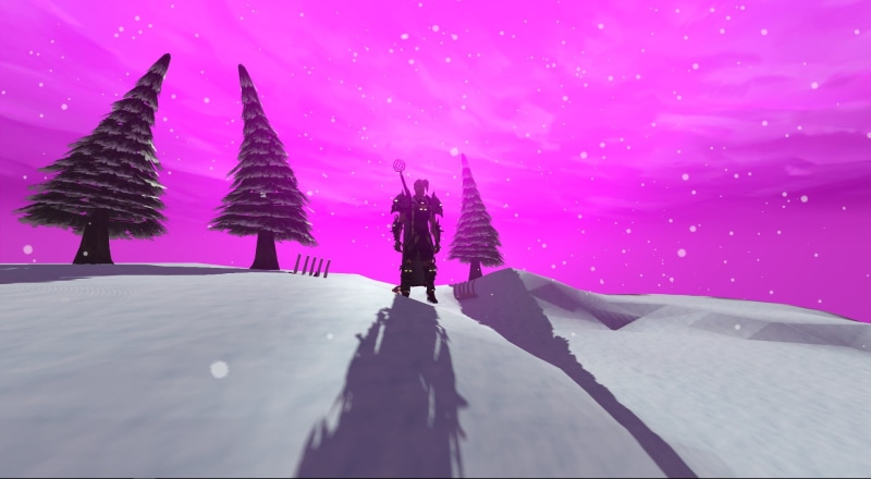 video games, snowing, Runescape, nature, frozen, pink color, snow, sky, purple, people, winter, standing, outdoors, umbrella, scenics - nature, covering