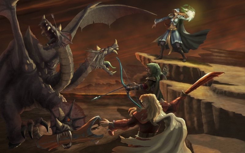 Video Game, Runescape, Dragon, Warrior, 1080P