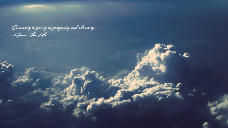 quote, Imam Hasan, Islam, nature, Hasan Ibn Ali, Imam, clouds, 2K, sky
