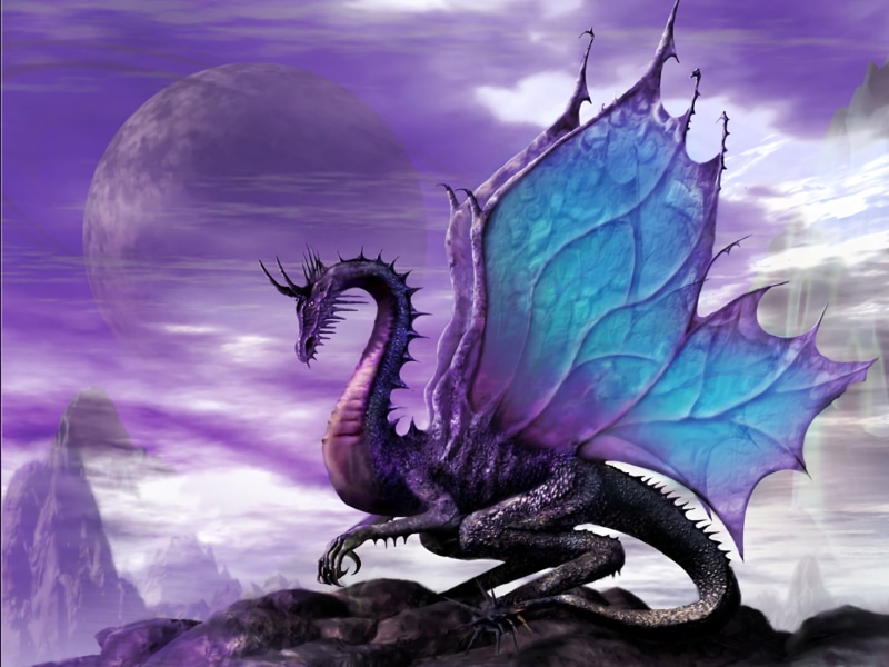 digital composite, wyrm, sky, monster - Fictional Character, no people, Purple, animal themes, insect, one animal, beauty in nature, cloud - Sky