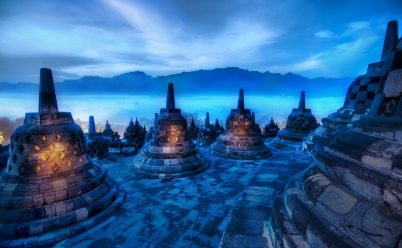 spirituality, cambodia, hearts, hd, cloud - sky, 4K, built structure, building, Asia, building exterior, dusk, buddhas, Stone, Indonesia, sky, ancient civilization