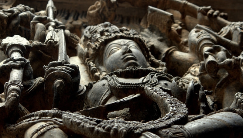 no people, male likeness, spirituality, sculpture, belur, famous Place, halebeedu, tourism, stone, art and craft, religion, statue, ancient temples, creativity
