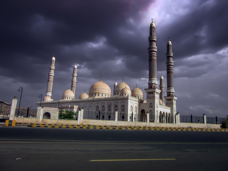 government, spire, place of worship, built structure, dark clouds, Others, dome, spirituality, saleh mosque, belief, nature, building, travel destinations