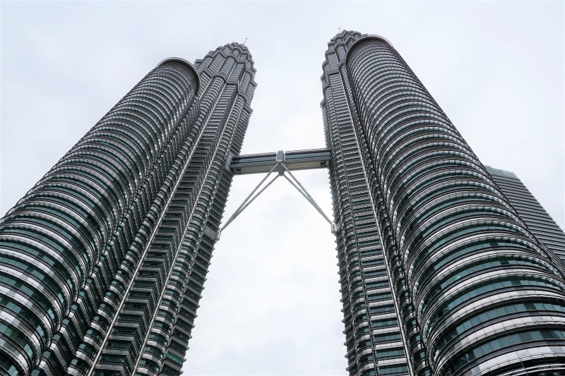 photo, low angle view, steel, large, expression, petronas, building, asia, miracle, travel destinations, towers, style, work, contemporary, places of interest
