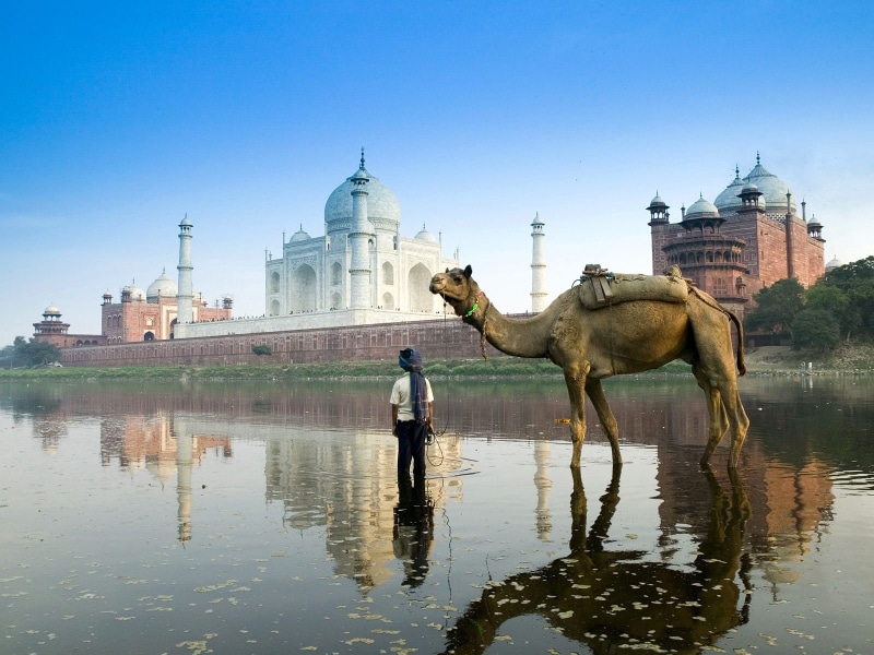 720P, mahal, taj, agra, india, river, yamuna