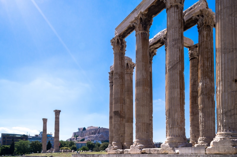 archaeology, 5K, athena, στήλες, no people, elada, built structure, ναος, αθήνα, colonnade, damaged, ελλάδα, ναός, nature, αθηνα, temple of olympian zeus