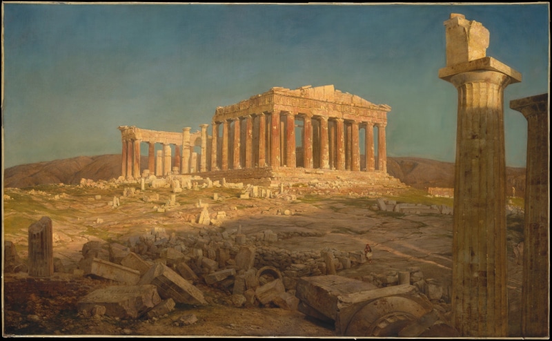 The Parthenon, Frederic Edwin Church, Greek Mythology, 2K
