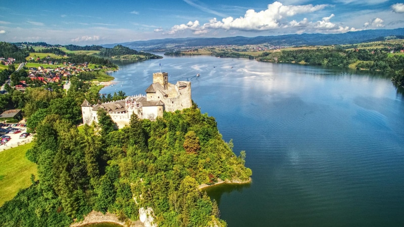 1080P, Polish, castle, Nidzica, Poland
