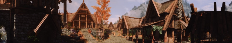 screen shot, The Elder Scrolls V: Skyrim, graphics card, video games, fantasy town, fantasy city, RPG, Whiterun, 4K