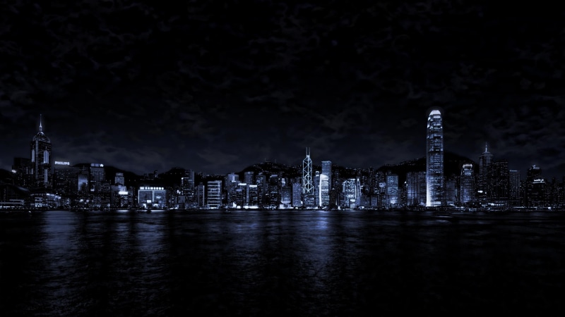 dark, 2K, 3d and abstract, fantasy, town, night