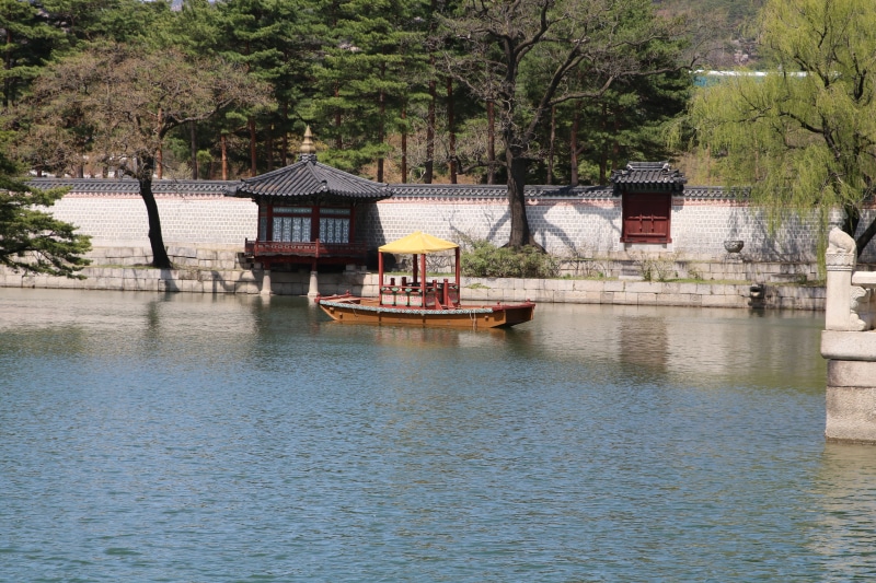 mode of transportation, passenger craft, architecture, 5K, building, plant, nature, transportation, republic of korea, reflection, travel, water, no people