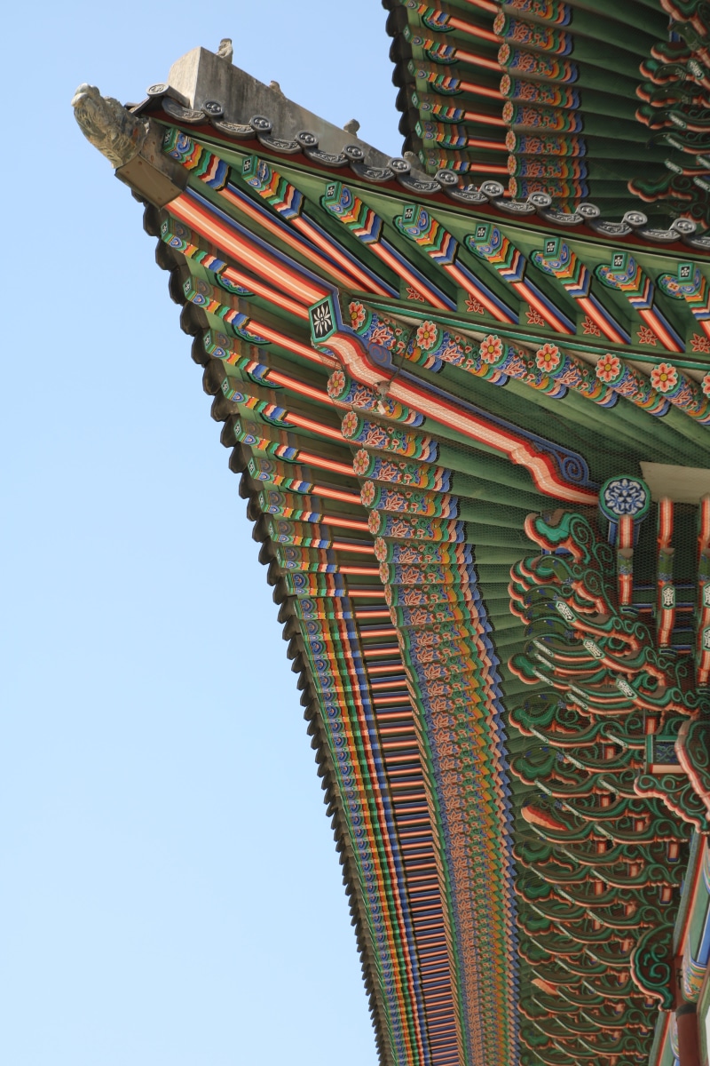 gyeongbok palace, multi colored, no people, belief, religion, traditional, seoul, nature, day, pattern, ornate, clear sky, outdoors, building exterior