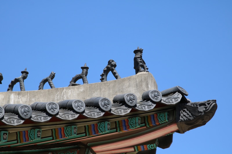 outdoors, tourism, gyeongbok palace, traditional, nature, sky, history, the past, built structure, 5K, seoul, representation, cultural property, structure
