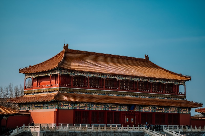 building, spire, human, forbidden city, temple, outdoors, person, building exterior, pagoda, day, history, shrine, architecture, the past, travel, worship