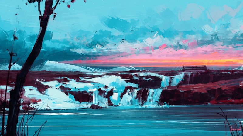 1080P, Aenami, artwork