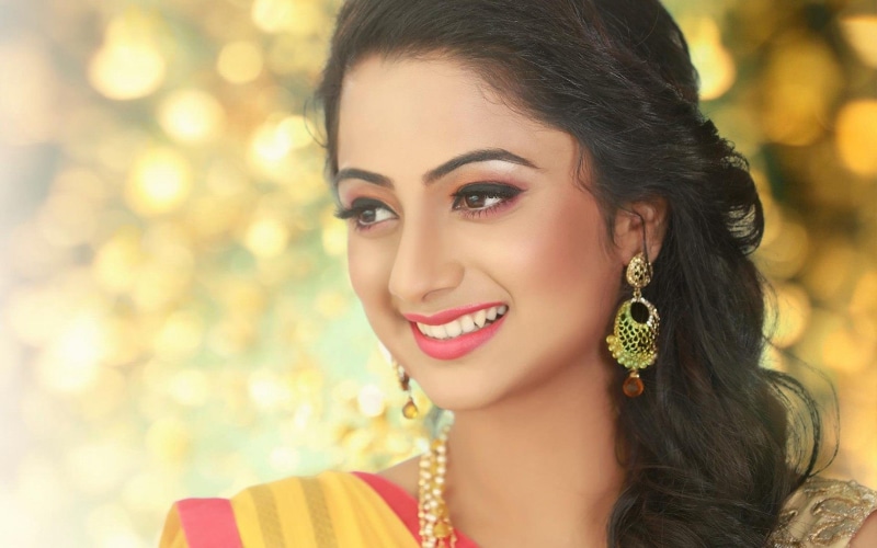 black hair, emotion, women, hair, focus on foreground, fashion, smiling, indian celebrities, headshot, outdoors, one person, desi girls, human face, beauty