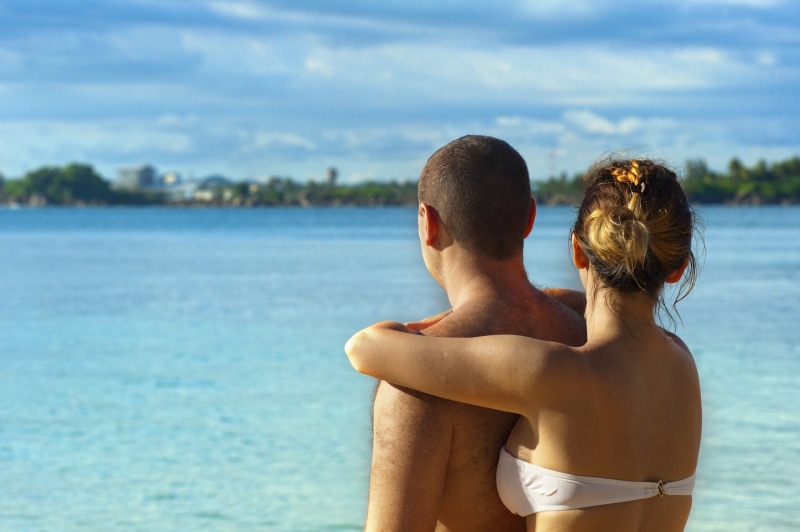 rear view, man, beautiful, positive emotion, sunlight, adult, looking, 4K, person, shirtless, people, summer, outdoors, men, women, water, scenic, happiness