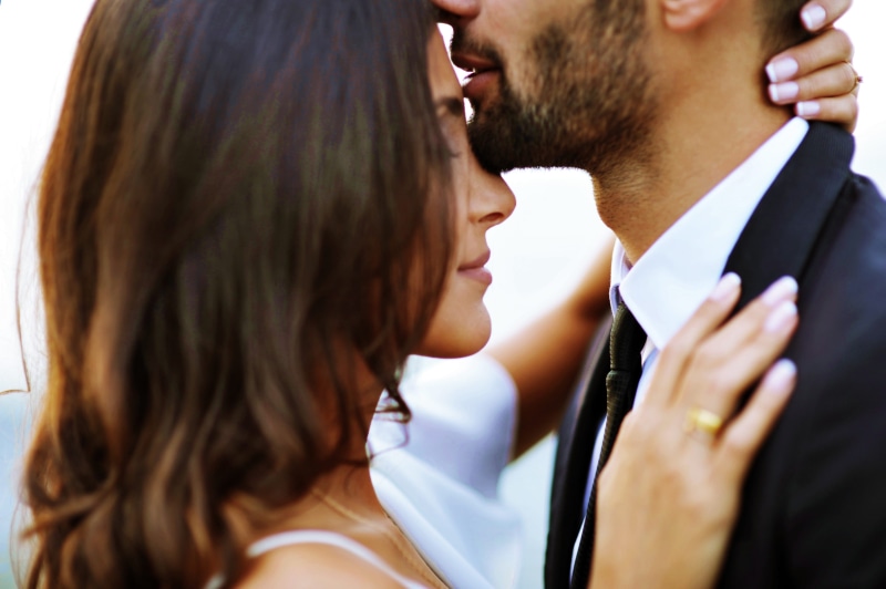detail, women, females, love, positive emotion, bridal, emotion, romance, adult, dancing, forehead, togetherness, men, lover, young men, ring, males, bonding