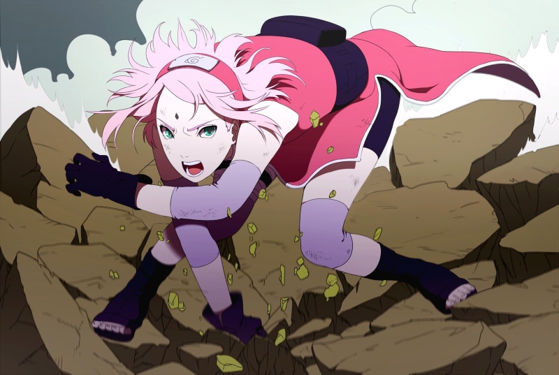1080P, mark, handwear, forehead, naruto, haruno, gloves, sakura, black