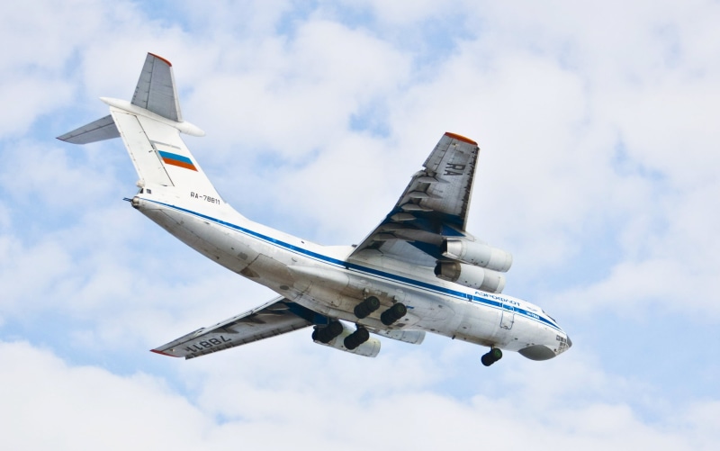 mid-air, aerospace industry, airplane, mode of transportation, motion, low angle view, 78811, cloud - sky, Ilyushin, The Il-76, day, Flight, Aviation, travel