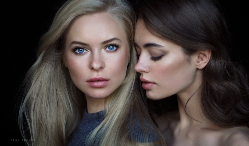 teenager, Victoria Pichkurova, hair, portrait, grey sweater, emotion, studio shot, beautiful woman, women, Sean Archer, long hair, beauty, Lidia Savoderova