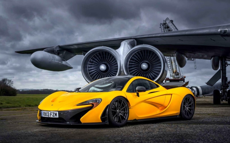 Supercar, Yellow, 1080P, McLaren, p, Airfield