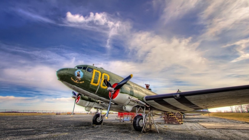aircraft planes, clouds, ever, greatest, dakota, made, plane, hdr, dc, airfield, 1080P