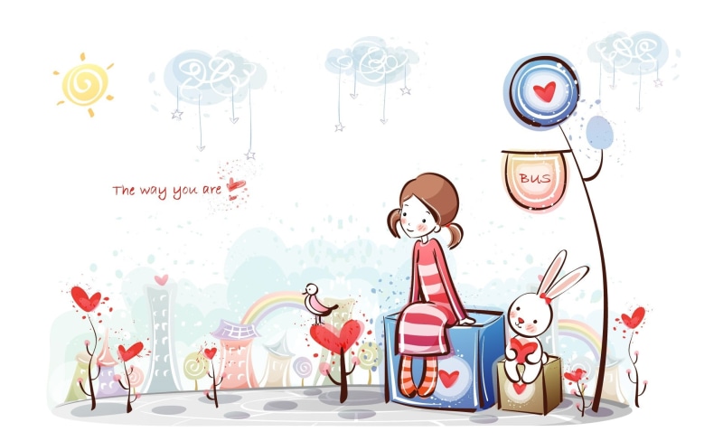 way, the way you are, waiting for the bus, Valentines Day, 1080P, in love, Holidays