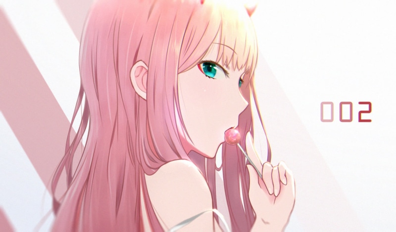 pink color, women, Zero Two (Darling in the FranXX), portrait, Darling in the FranXX, 1080P, headshot, Anime, representation, human body part, emotion