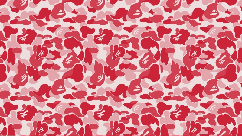 design, bathing ape, no people, pattern, 1080P, textured, full frame, art and craft, heart shape, creativity, backgrounds, still life, pink background