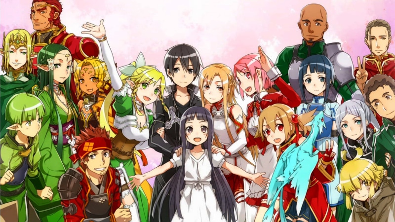 multi colored, celebration, Sachi, choice, women, art and craft, legend, female likeness, toy, variation, people, illustration, Pina, creativity, Sword Art Online