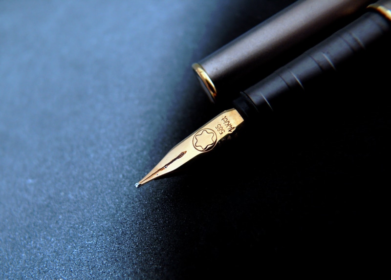 writing instrument, antique, filler, text, retro styled, document, signing, nib, tool, stationery, ink, copy space, pen, close-up, fountain pen, writing implement