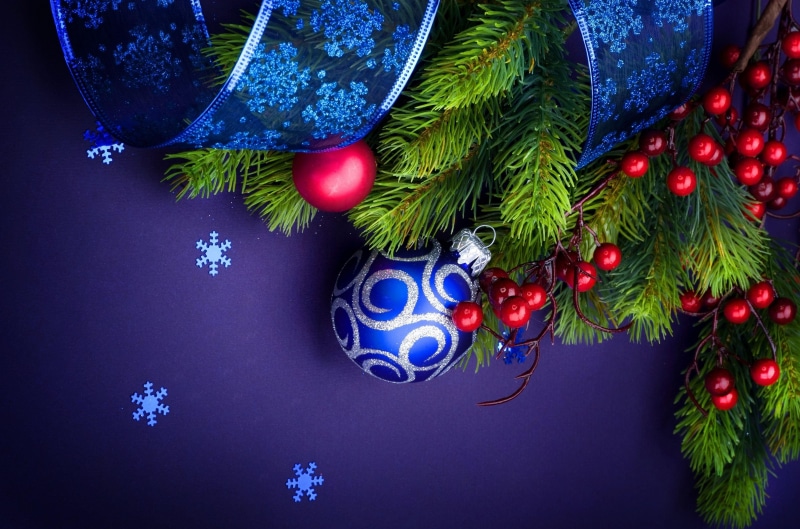 snowflakes, needles, ribbon, 4K, christmas decorations, decorations, new, year, thread, christmas, new year