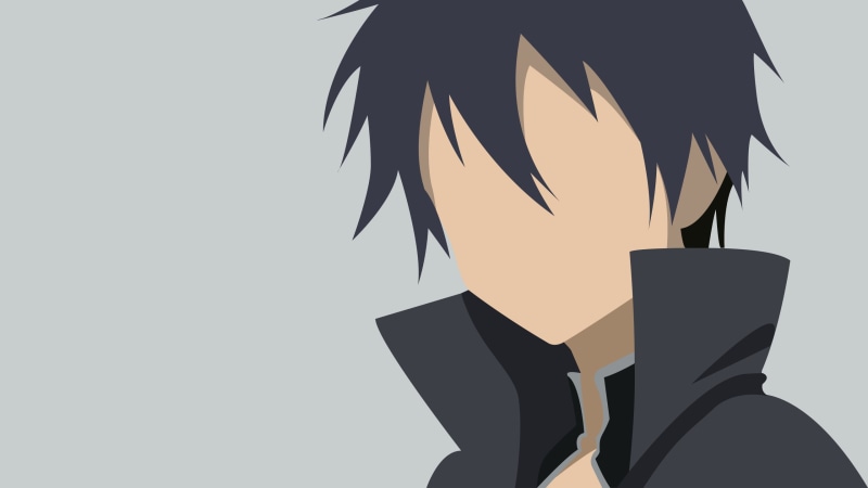 anime, white background, one person, nature, indoors, success, 2K, Sword Art Online, real people, Kirigaya Kazuto, copy space, creativity, business, character