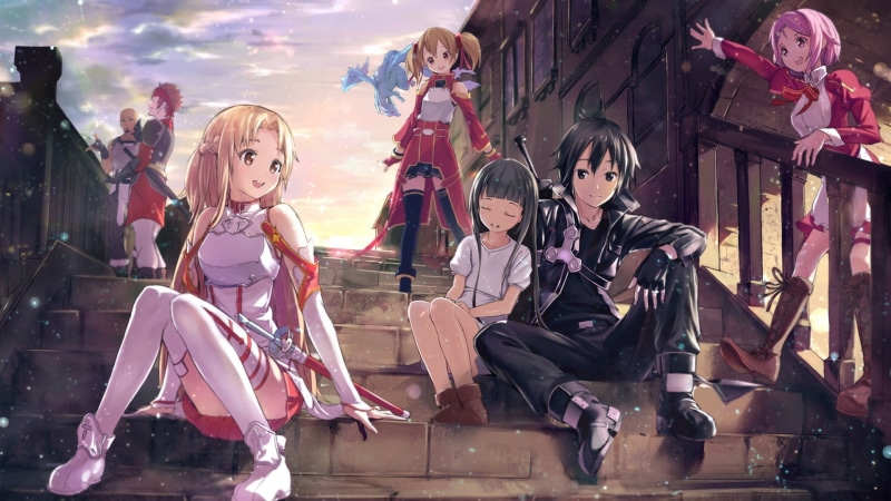 girls, sky, full length, Ayano Keiko, brunette, real people, anime boys, fun, group of people, Tsuboi Ryoutarou, anime, digital, video games, Yui-MHCP001