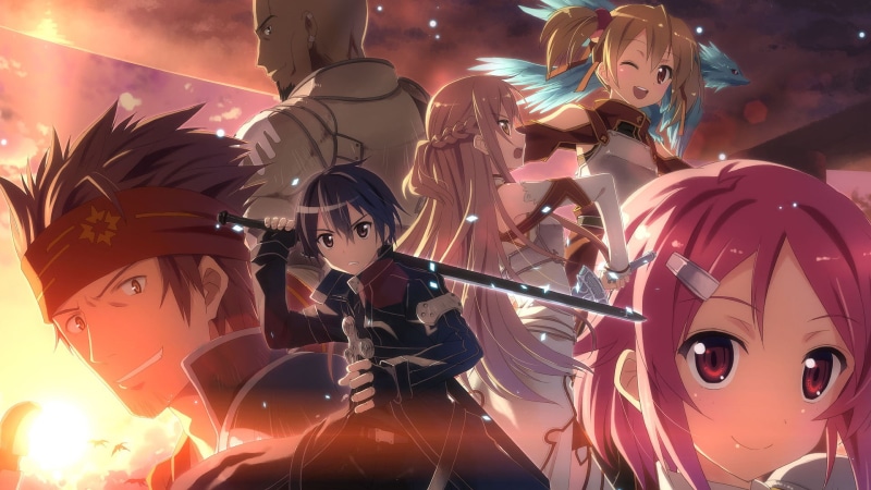 Sword Art Online, Ayano Keiko, anime, Tsuboi Ryotaro, Yuuki Asuna, Agil, Kirigaya Kazuto, anime girls, 1080P, Shinozaki Rika