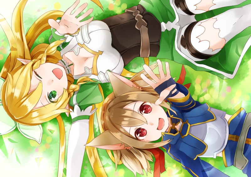 Suguha Kirigaya, Keiko Ayano, Sword Art Online, 1080P, Silica (Sword Art Online), Leafa (Sword Art Online)