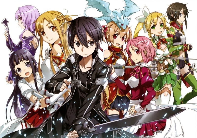 large group of objects, Sword Art Online, variation, Sinon (Sword Art Online), male likeness, festival, retail display, retail, no people, Asuna Yuuki