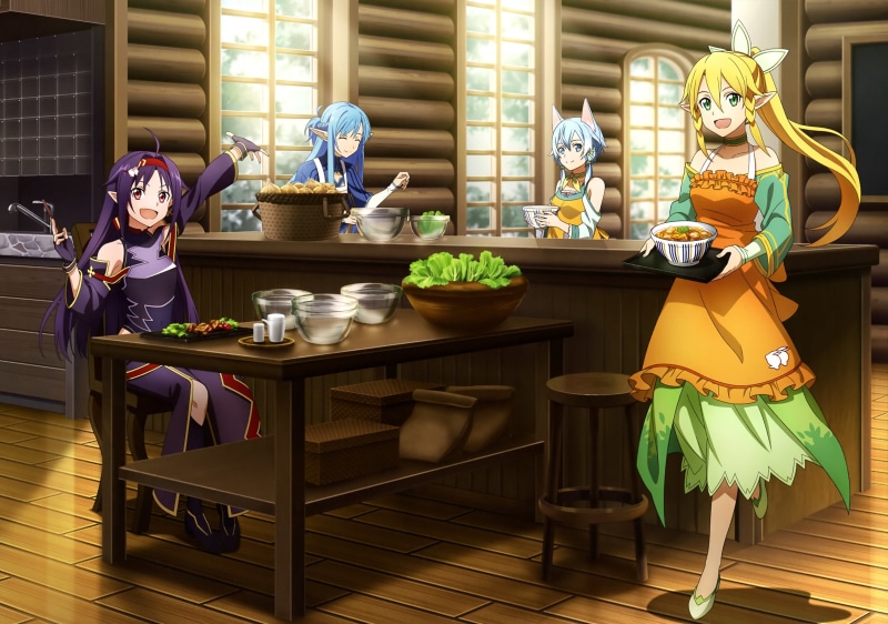 Sword Art Online, Sword Art Online II, 2K, Suguha Kirigaya, Yuuki Konno, Sinon (Sword Art Online), Leafa (Sword Art Online), Asuna Yuuki, Shino Asada