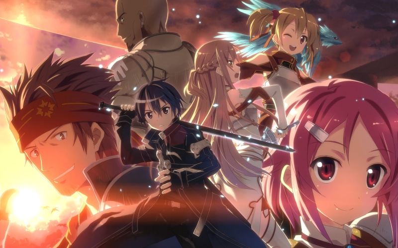 Klein (Sword Art Online), 2K, Sword Art Online, Lisbeth (Sword Art Online), Pina (Sword Art Online), Asuna Yuuki, Kirito (Sword Art Online), Silica (Sword Art Online)