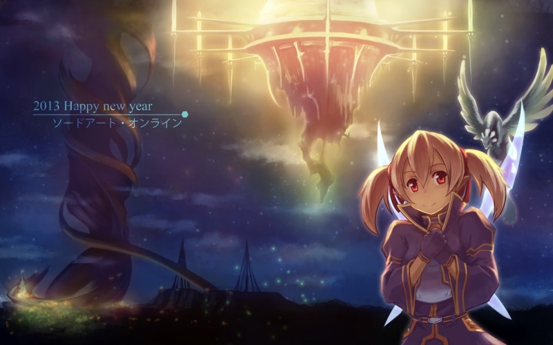 dress, com, 720P, gloves, sky, konachan, red, keiko, art, night, eyes, twintails, ayano, hair, sword, tienao, online, wings, pina, short, 235418, clouds